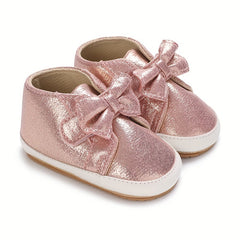 Bowknot Sneakers For Baby Girls Comfortable Non slip Walking Shoes