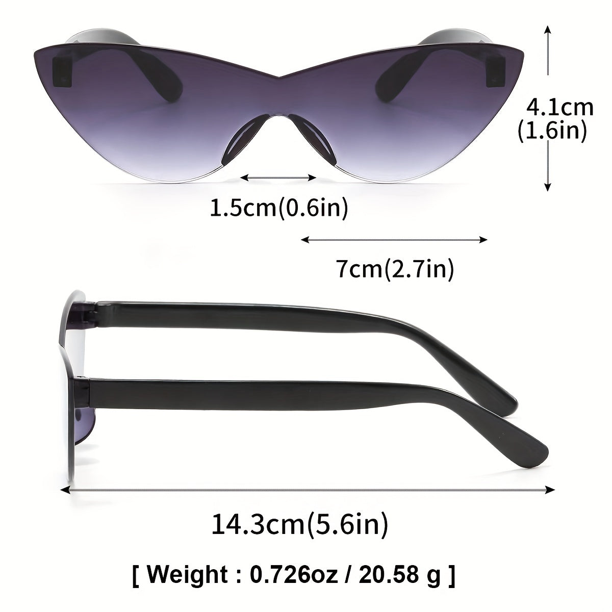 3 Pack Men's Cat Eye Sunglasses for Outdoors & Decoration