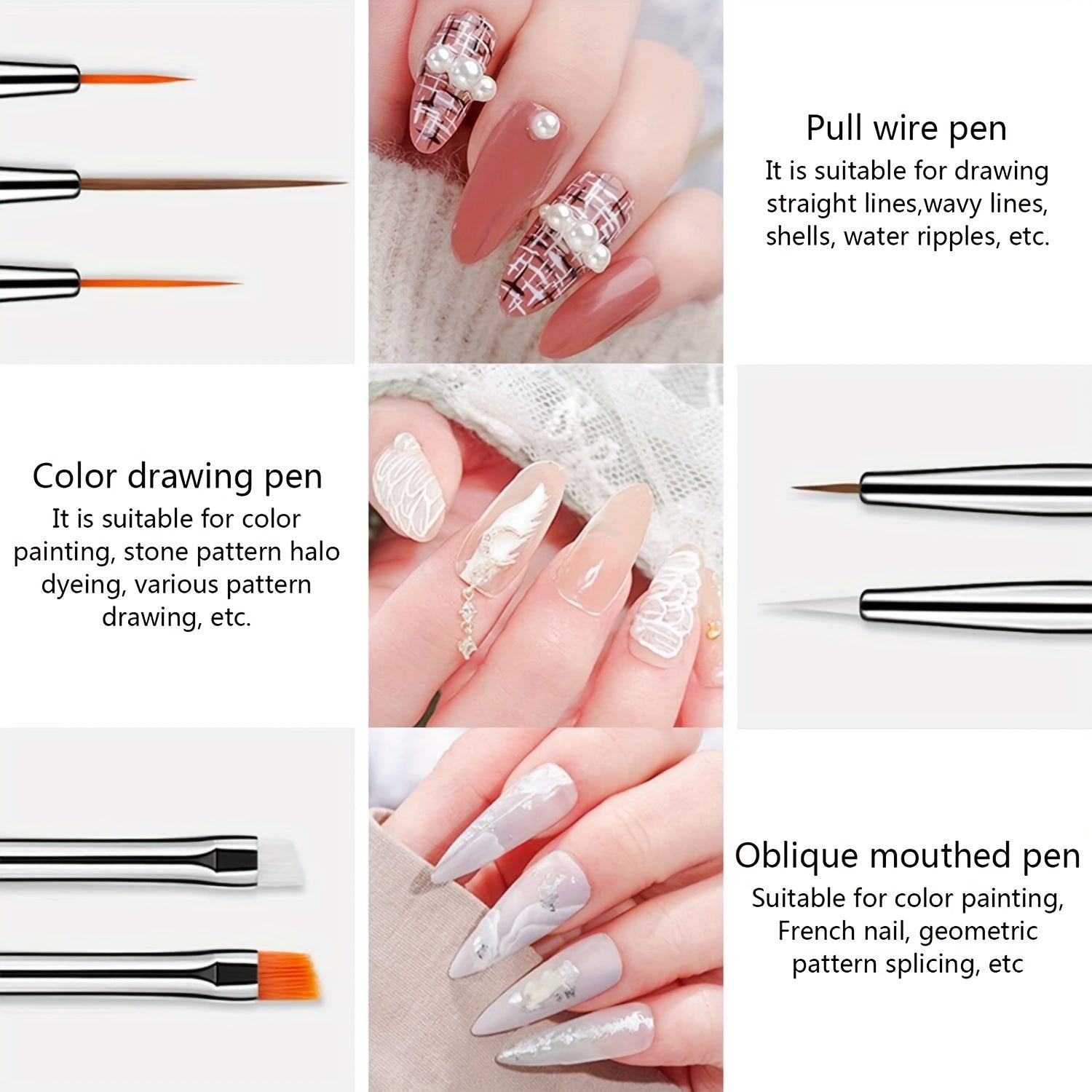 15pcs Nail Painting Brushes Nail Art Brushes Nail Art Tool