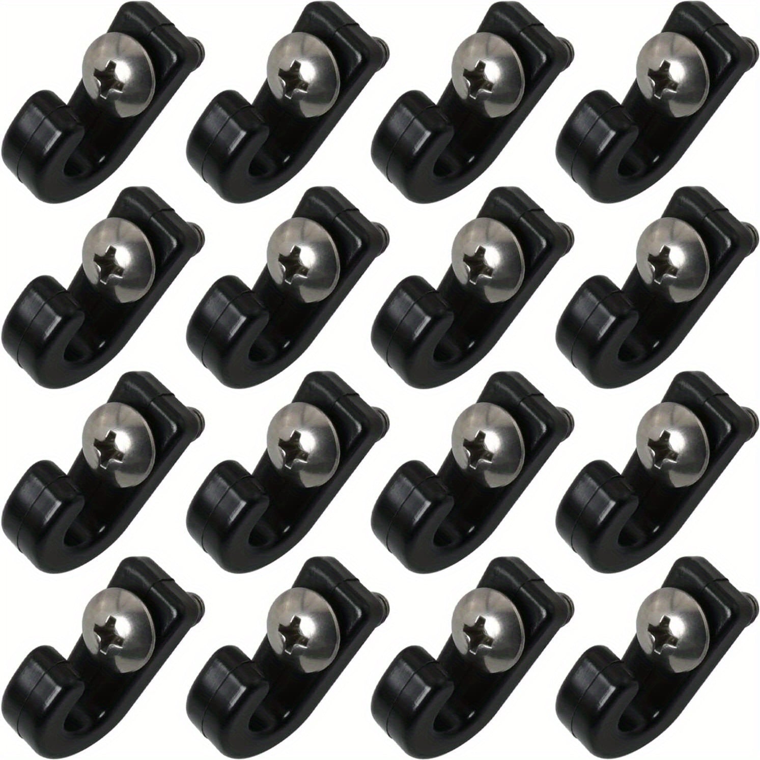 16pcs J Shaped Paddle Board Hook with Screws for Secure Storage