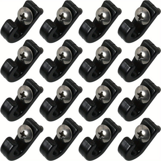 16pcs J Shaped Paddle Board Hook with Screws for Secure Storage