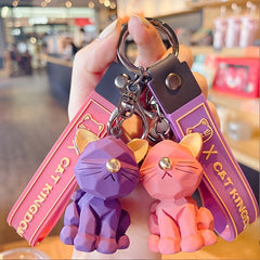 Resin Cat Keychain Cartoon Animal Bag Key Chain