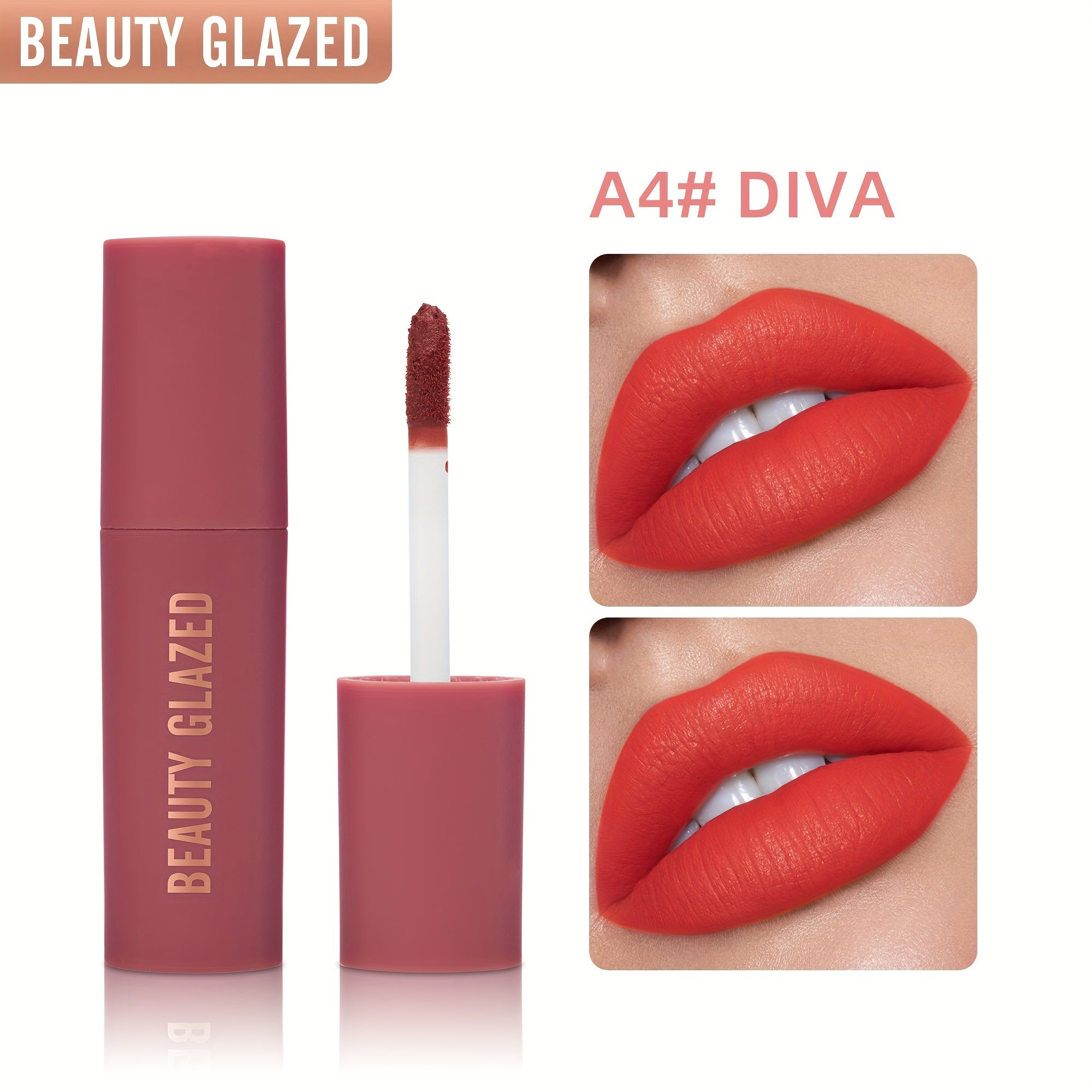 Matte Lip Glaze Long Lasting Durable Non Fading Lipstick Chocolate
