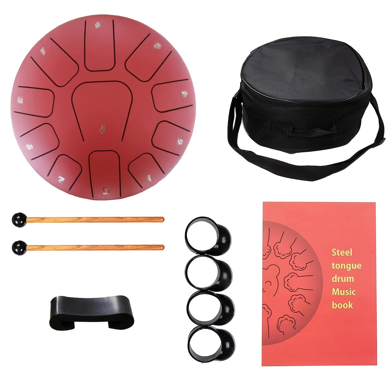 Steel Tongue Drum Percussion with Loud Hollow Sound - 25cm - 11 Tones