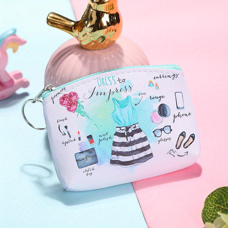 Cartoon PU Leather Coin Purse Key Bag for Girls