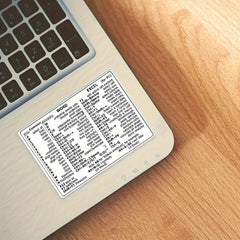 5PCS Laptop Reference Keyboard and Excel Shortcut Label Sticker