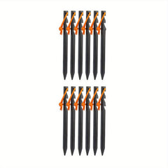 12pcs Aluminum Tent Stakes w/ Reflective Rope for Camping, Hiking, Gardening