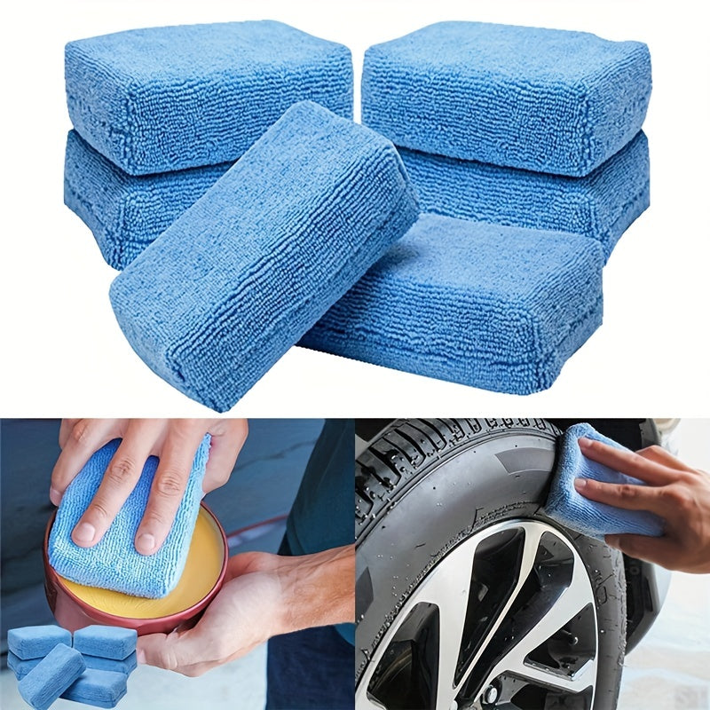 5pcs Microfiber Towel Cloth Squares for Car Wash Waxing Polishing Sponge