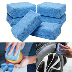 5pcs Microfiber Towel Cloth Squares for Car Wash Waxing Polishing Sponge