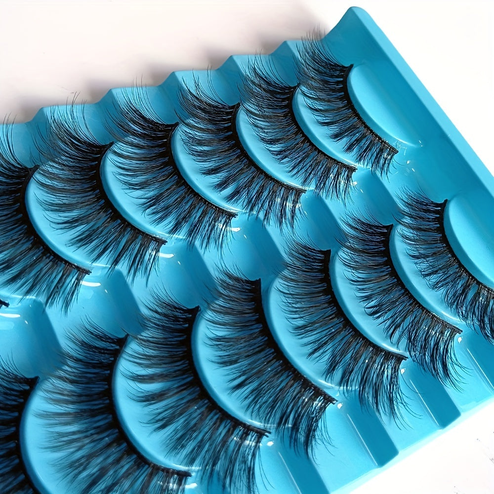 10 Pairs Mink Lashes Fluffy Soft Wispy Natural Cross Eyelash Extension