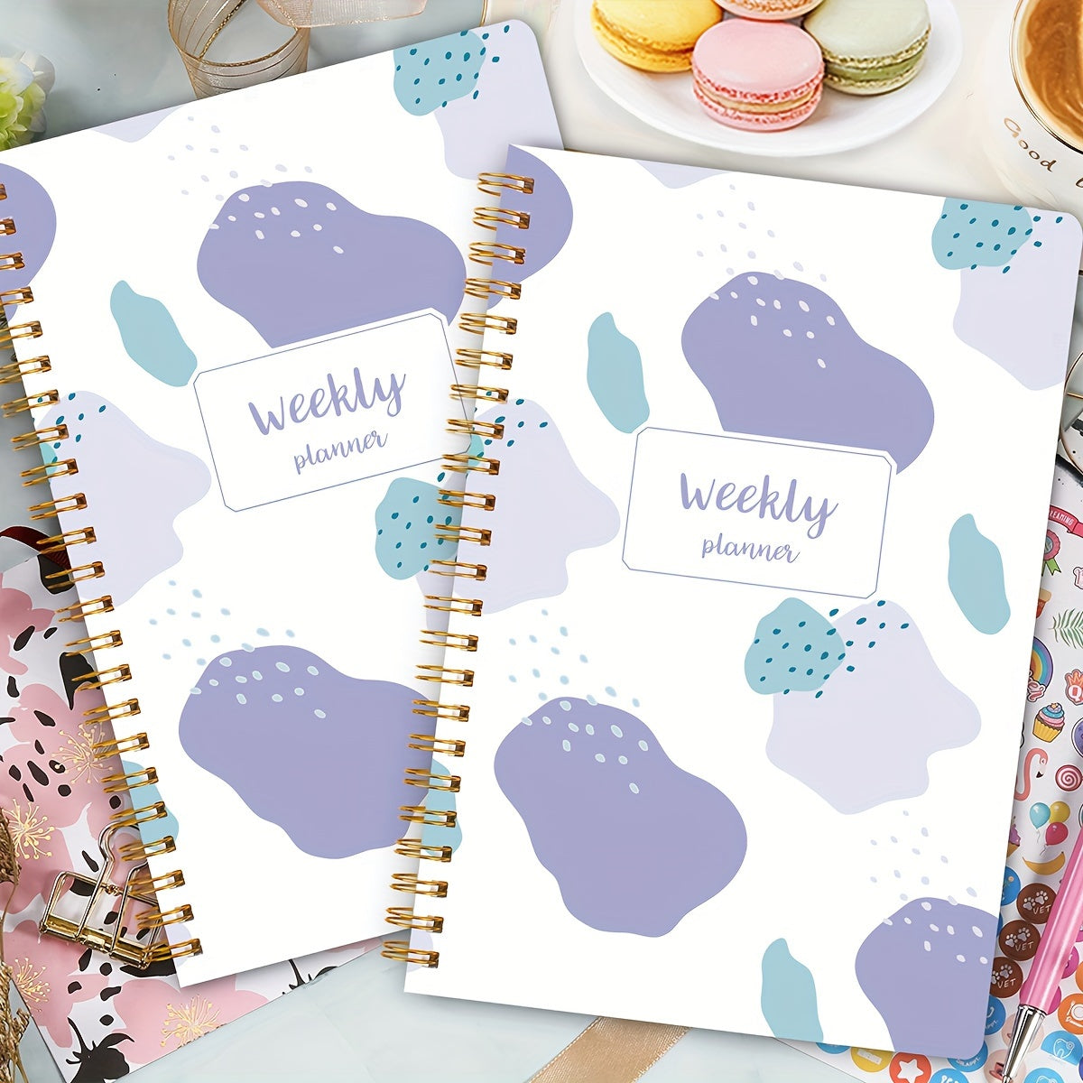 Weekly Goals Planner Checklist Habit Tracker Purple