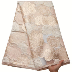 African Brocade Mesh Lace Fabric High French Gild Tulle Lace Fabric Sewing