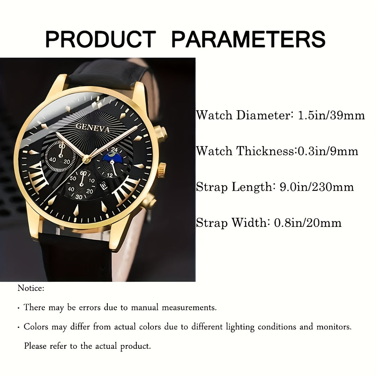 Sports Business Watch & Bracelet Set for Men