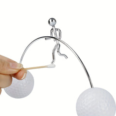 Golf Small Ball Balance Ornament Non-slip Base Desktop Golf Lover Gift