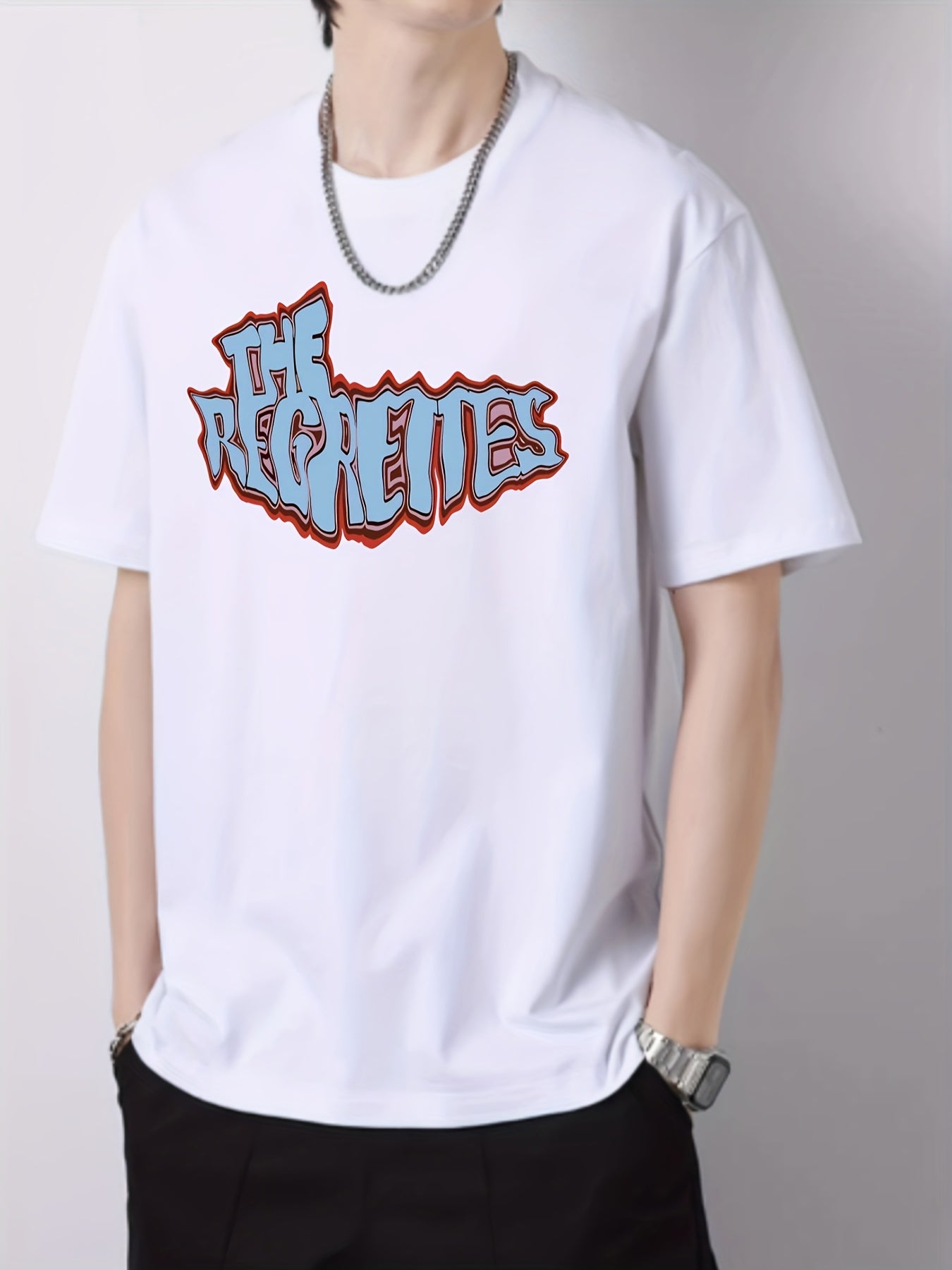 Men's Vintage Style Artistic Letters Print T Shirt
