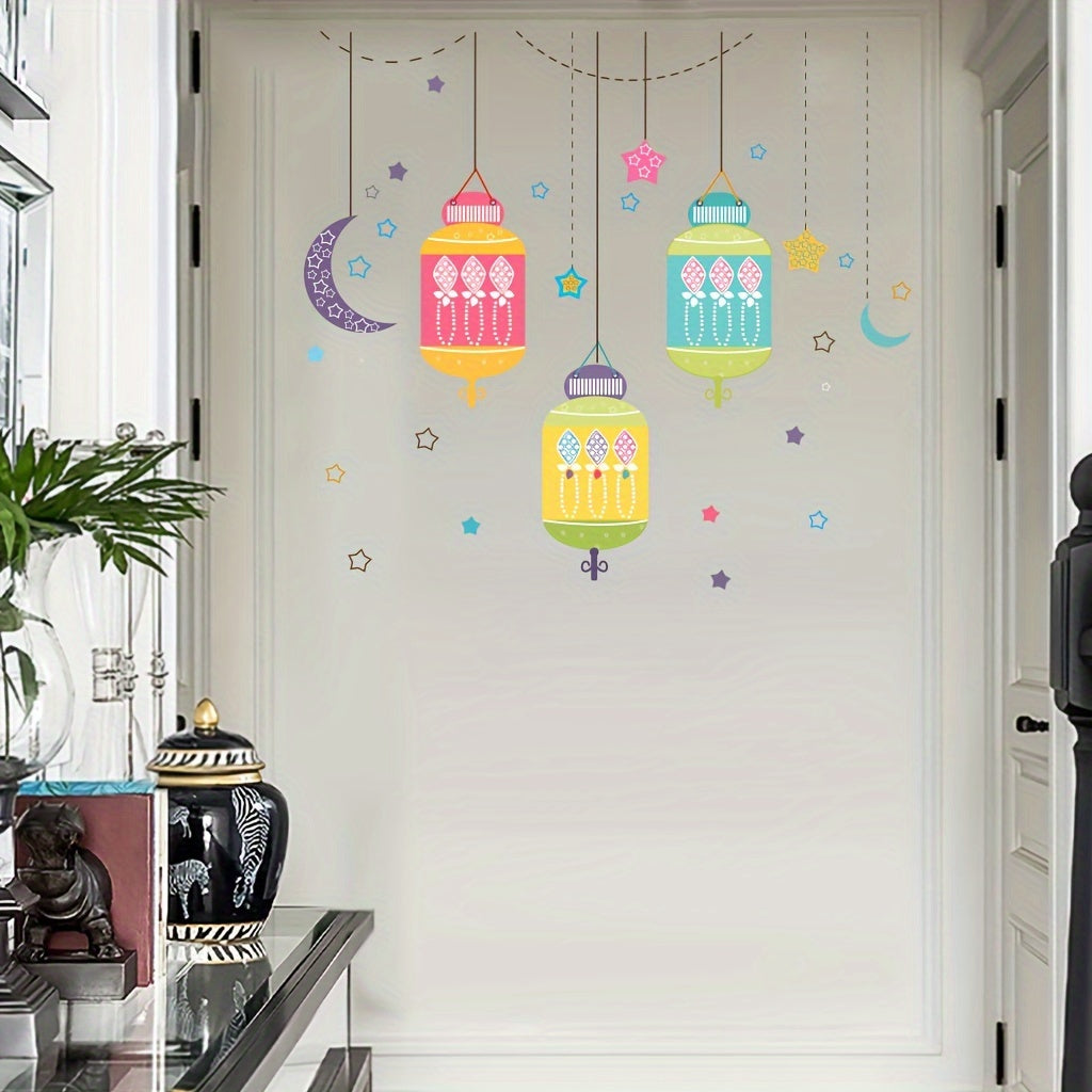 Ramadan Cartoon Pendant Lights Stars Moon Decoration Stickers