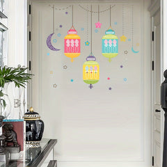 Ramadan Cartoon Pendant Lights Stars Moon Decoration Stickers