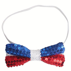National Flag Sequin Harness with Bow Tie for Carnival Party