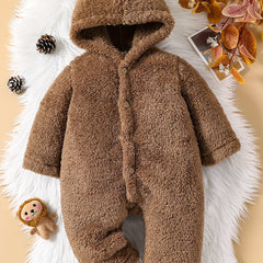 Newborn Long Sleeve Hooded Jumpsuit