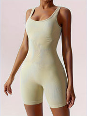 Quick Drying Sleeveless Bodysuit Sports Fitness Yoga Running Jumpsuit