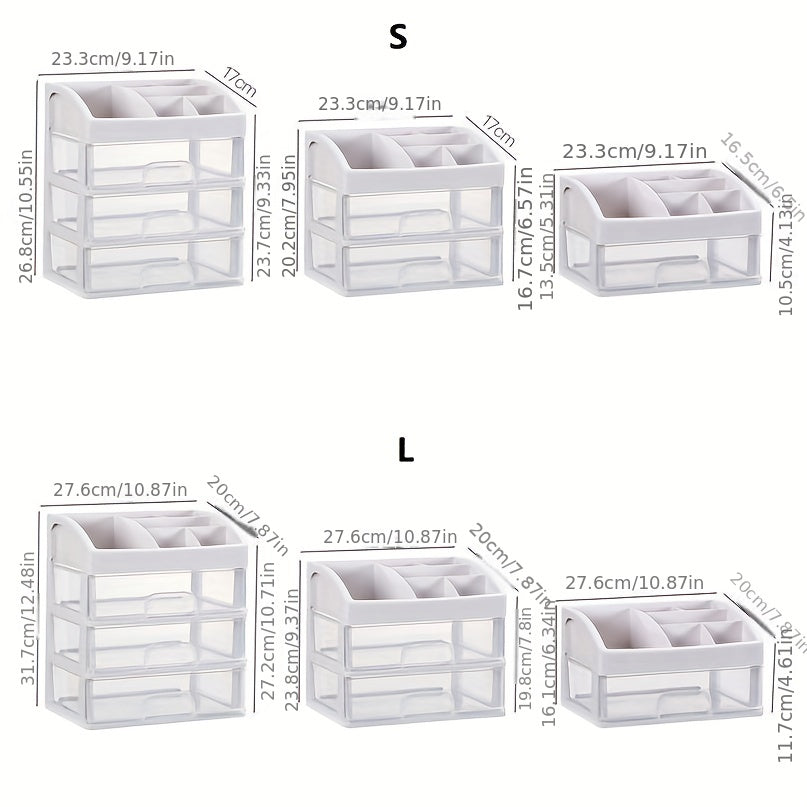 Large Capacity Makeup Organizer with Dustproof Drawer