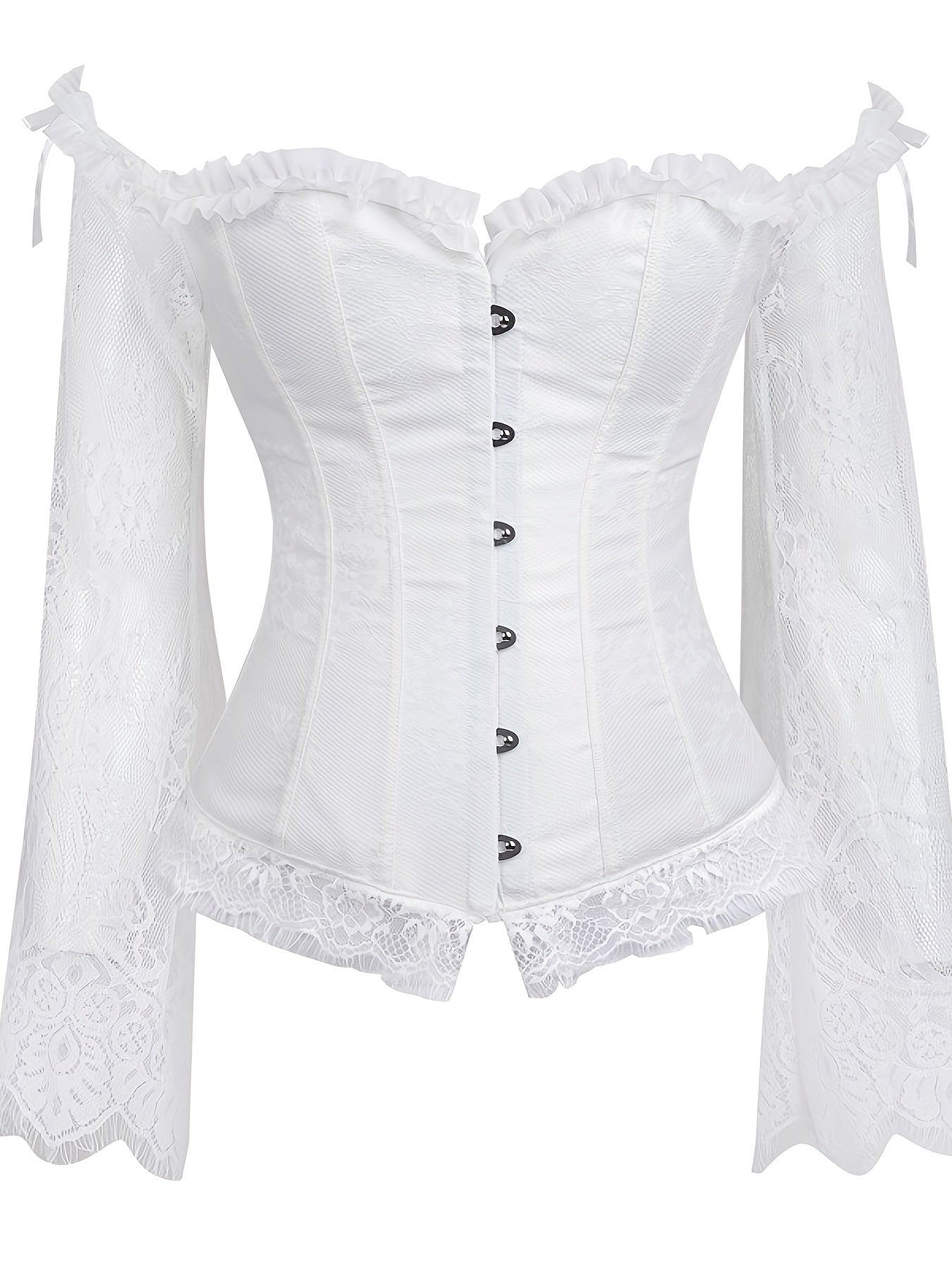Gothic Flounce Sleeve Corset Bustier Shapewear Top