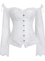Gothic Flounce Sleeve Corset Bustier Shapewear Top