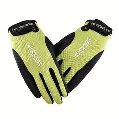 Men's Ice Silk Breathable Non-slip Gloves for Cycling Fitness