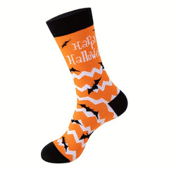 3 Pairs Halloween Cartoon Mid Calf Socks Unisex Friends Gift