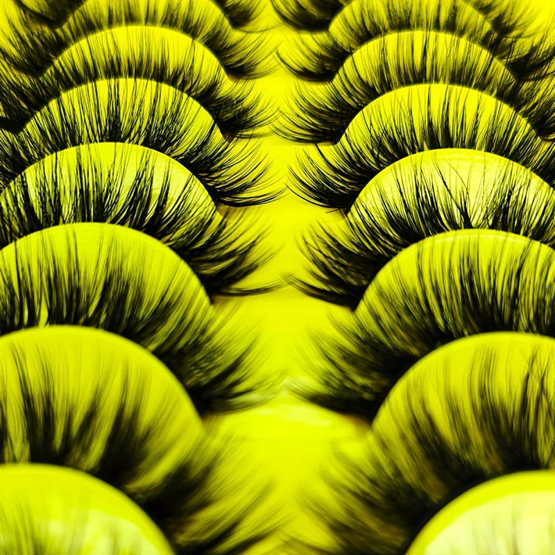 10 Pairs 10D Dramatic Cat Eye False Eyelashes 15 18mm