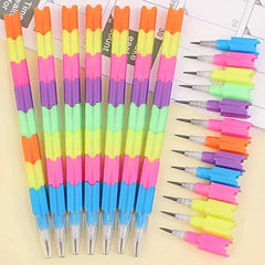 12PCS Colorful Stackable Pencil Party Favors for Kids Back to School Supplies