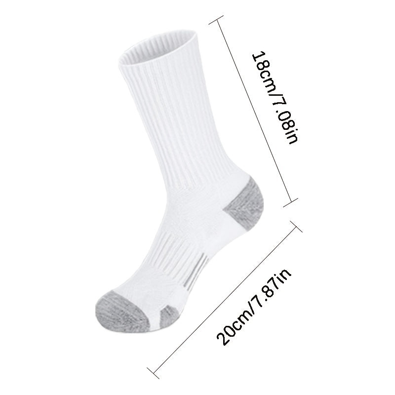 6 Pairs Basketball Sports Socks - Sweat Absorbing Crew Socks