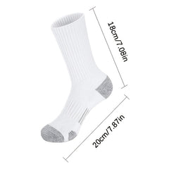 6 Pairs Basketball Sports Socks - Sweat Absorbing Crew Socks