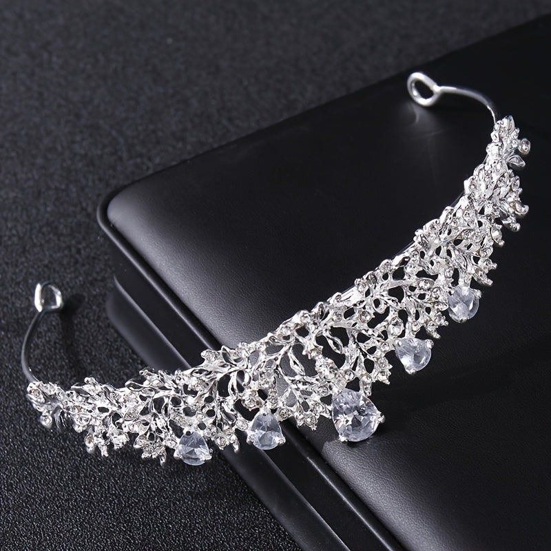 Rhinestone Crown Headband Bridal Wedding Party Decor Princess Tiara