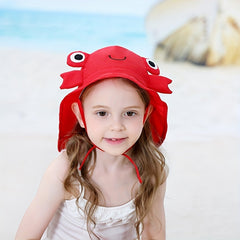 Kids Sun Hat with Neck Flap UPF 50 UV Resistant Wide Brim Beach Cap