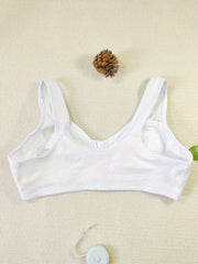 Wireless Lace Bra with Front Buckle Closure