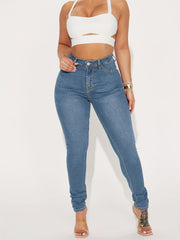Slim Fit Skinny Jeans High Stretch Casual Denim Pants