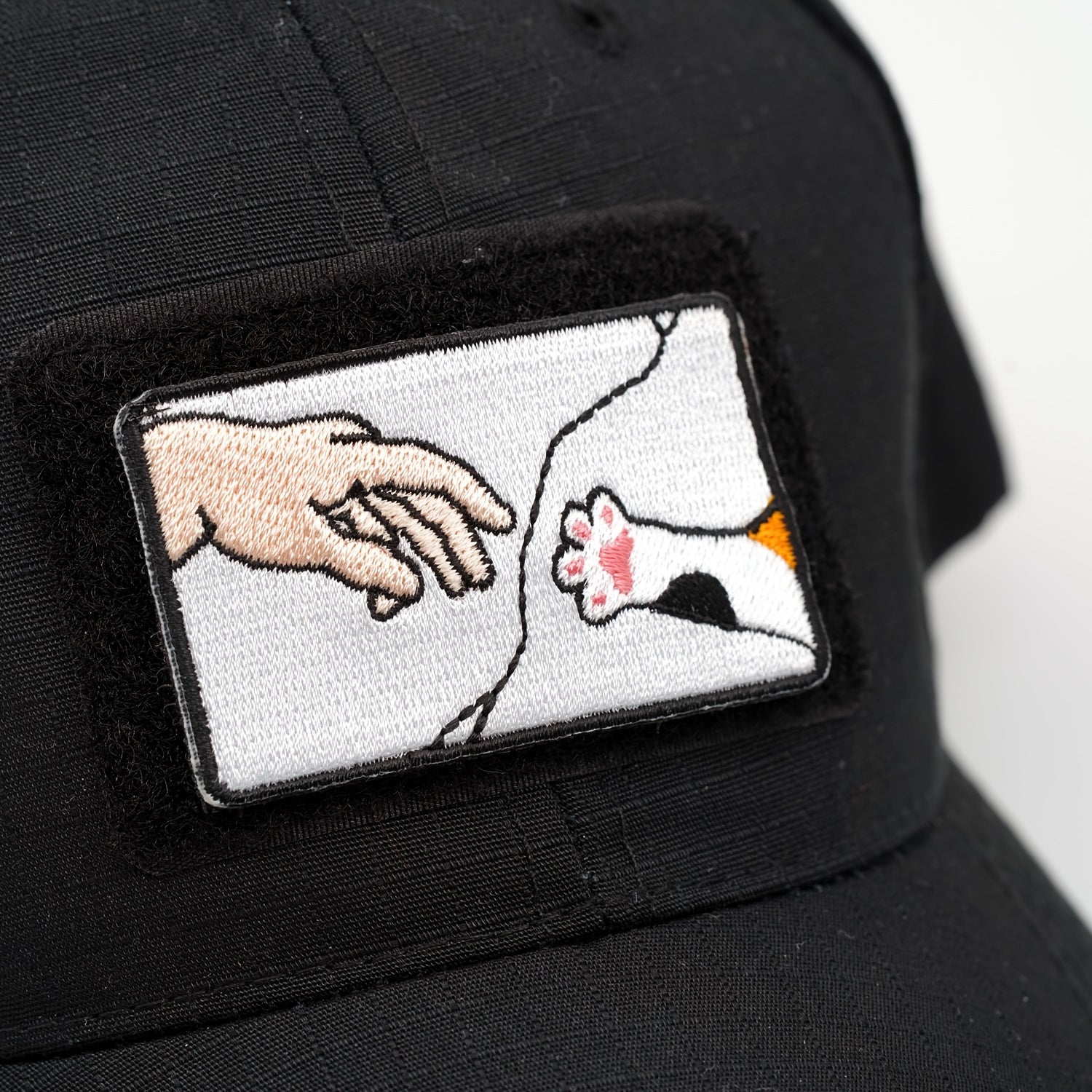 Funny Cat Morale Patch Fastener Hook & Loop for Backpack Vest Caps