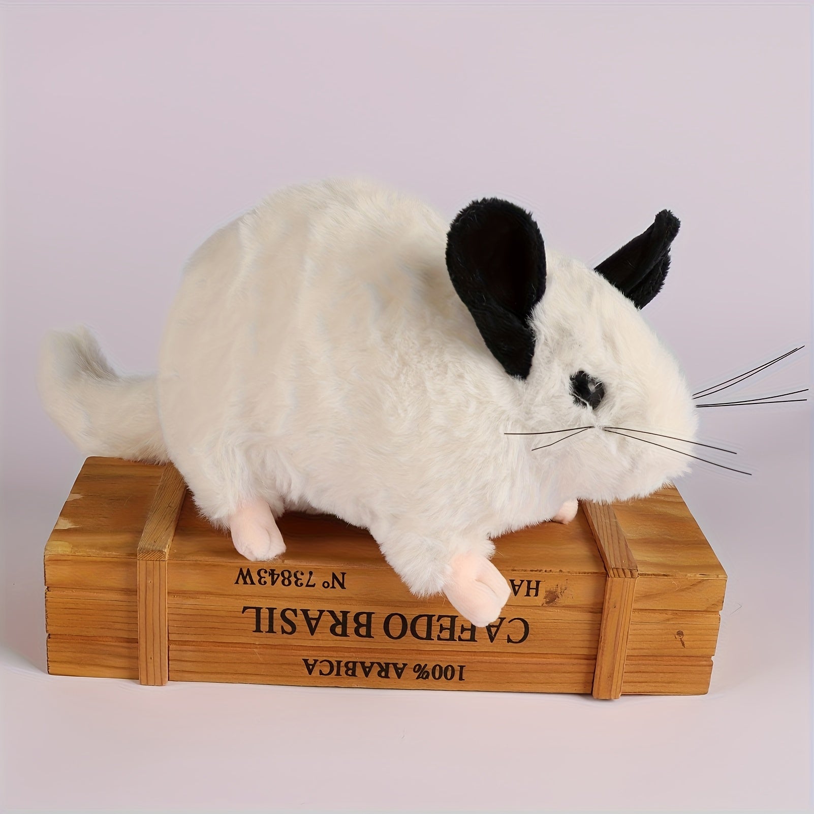 63in Lifelike Grey Chinchilla Plush Toy - Perfect for Holidays & Birthdays