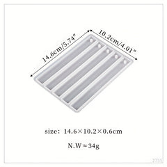 Rectangular Oval Bookmark Pendant Resin Mold Crystal Epoxy Jewelry Silicone Mold
