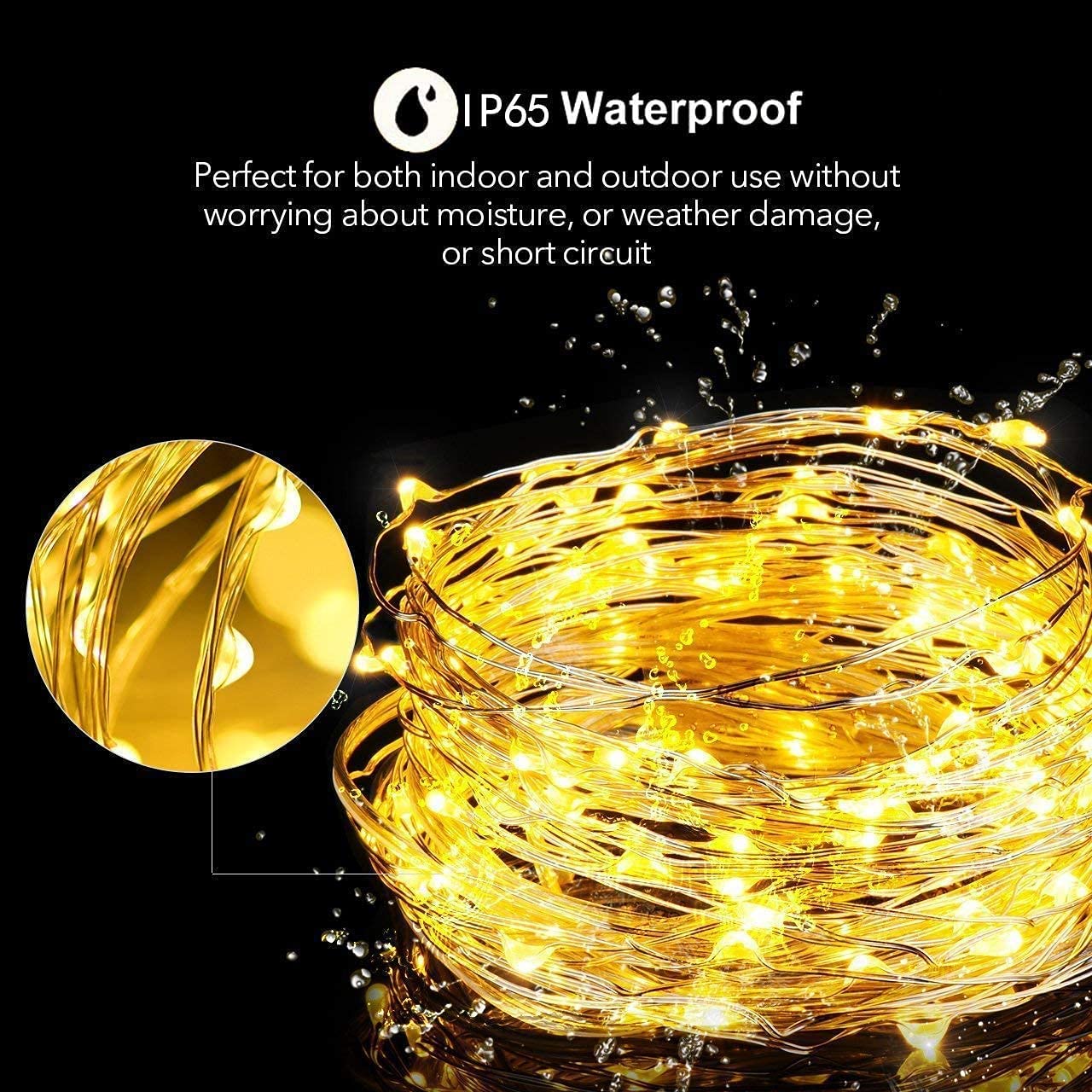 Outdoor Waterproof Fairy Garland String Lights Solar Lamp Decor