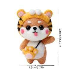 Wool Felting Kit Beginner Animal Dog Shiba DIY Art Craft Kids Adults Pen