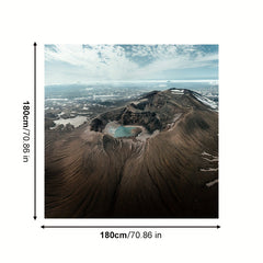 Volcanic Salt Lake Pattern Curtain Tapestry Waterproof Blanket
