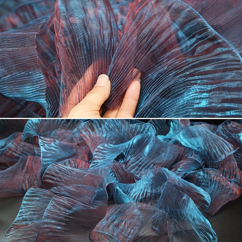 Transparent Lace Gradient Mesh Fabric With Change Organza 5yd