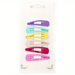 6pcs Cartoon Colorful Hair Clips Set for Girls