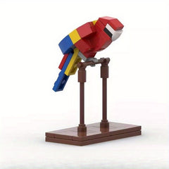 Mini Parrot Bird Building Blocks Desktop Ornament