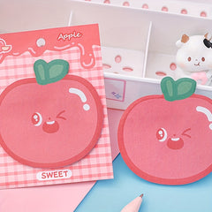 4pcs 120Sheets Cartoon Fruit Sticky Notes Tearable Memo Pad Set