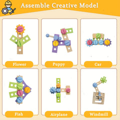 29pcs Magic Kids Tool Set Wooden Play Toolbox DIY Toy Multifunctional