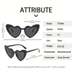 Heart Shaped Cat Eye Sunglasses Vintage Heart Glasses
