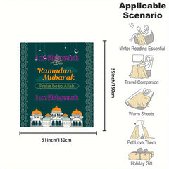 Ramadan Element Moon Prayer Meditation Soft Blanket